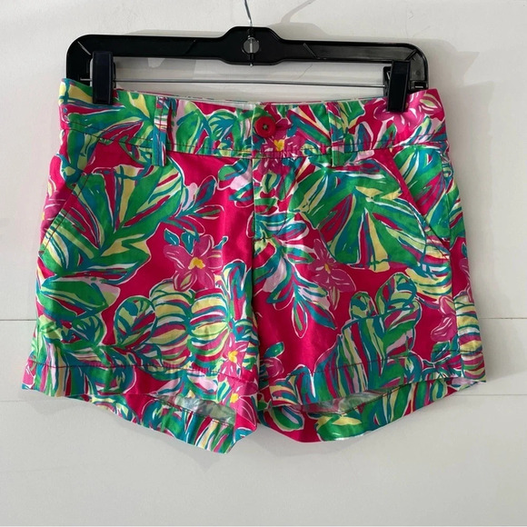 Lilly Pulitzer Callahan pink print shorts 15780 - Picture 1 of 6